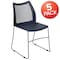 Flash Furniture Navy Plastic Stack Chair, PK5 5-RUT-498A-NY-GG - alternate 8